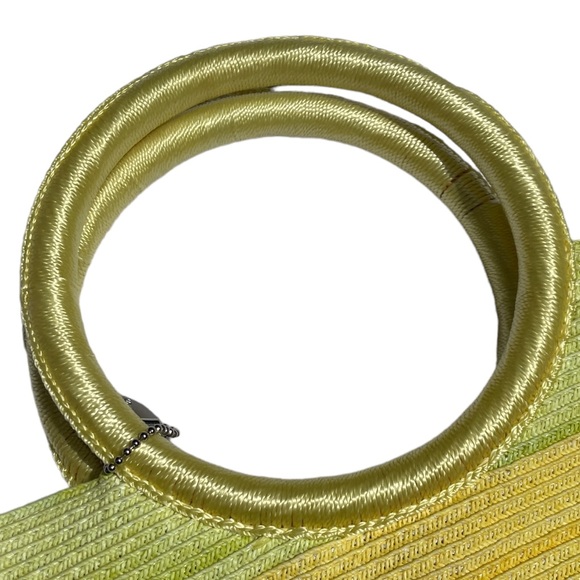 The Sak Straw Tote Round Handles Magnetic Closure Striped Lined Summer Beach - Picture 3 of 11